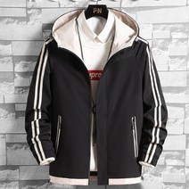 남성 봄 가을 두줄 후드 자켓 바람막이 점퍼 WI134J