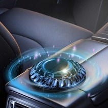 태양광 회전향수 디퓨저 자동차 인테리어 공기 청정기, 블루, 1개