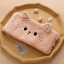 슈가제니 귀여운 고양이 세수 세안용 워시 헤어밴드, 핑크, 1개
