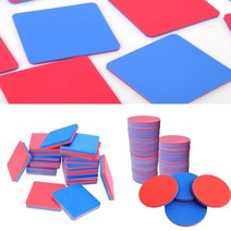 색판뒤집기 체육대회 레크레이션 게임 행사 사각 원형, 2. 사각형(25x25cm)