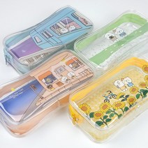 초등학생 화장품 수납 투명 캐릭터 파우치 트렌드 여성 가방 틴트