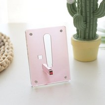 아크릴 투명 액자 틀 제작 Morandi-3 인치 Kpop 포토 카드 홀더 프레임 디스플레이 스탠드 보호 케이스 슬리브 장식 가방 아이템, [01] pink