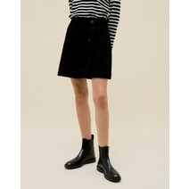 22FW [HAZZYS THE H]블랙 울혼방 트위드 미니 스커트 HSSK2D790BK