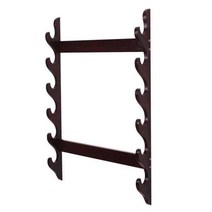 낚시 대 진열 디스플레이 진열대 매장 로드 판매대 받침대 정리대 벽걸이, 큰 구멍 벽걸이 8 랙 - 통나무 색상