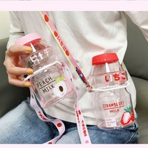 HOME 끈달린 물병 스트랩 유치원 학생 생수 물통 4개, 2물병스트랩-아이스