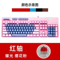ROG 색상여성 생전 경주게임 유선 기계식 게이밍키보드, 기본, C01-공식모델, T01-빛을 비추다 체리블라썸(적축)국내상품