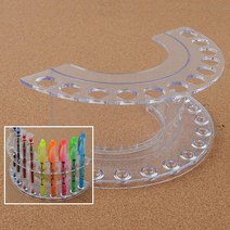깔끔한정리 화장품정리대 책상정리용 학용품정리대 색상확인펜진열대 반원형펜전시진열대