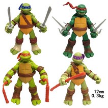 10 대 돌연변이 닌자 거북이 액션 피규어 4 개/대 TMNT Michelangelo 도나텔로 라파엘 레오나르도 다빈치, 01 4pcs Without Box_01 12cm