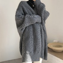 2컬러 와이드 로브 꽈배기 롱 가디건 카디건 LK506