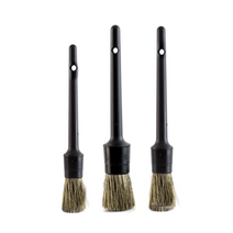 세차용 마이크로화이버 3 pcs 천연 멧돼지 헤어 자동차 디테일링 브러시 세트 부드러운, 3개