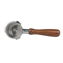 업소용 커피머신 54MM 스테인레스 스틸 커피머신 바텀리스 필터 홀더 포터필터 나무 손잡이 전문가용 액세서리 에스프레소 포타필터 우든핸들, Brown