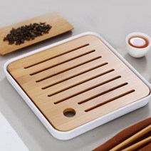 정사각 다기트레이 차판(20cm)/ 퇴수기 다도 찻상