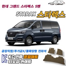 현대 그랜드 스타렉스 5밴 확장형 코일매트 차량용 바닥매트 티오피카매트, 1열만(운전석+조수석), 브라운, 그랜드 스타렉스 5밴 [2007~]