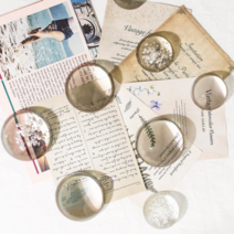 둔떼 투명 크리스탈 유리 반구 문진 버블 문진, 02. 투명반구 8cm