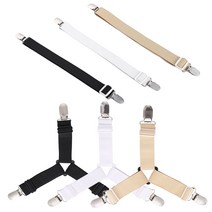 침대시트 고정밴드 패드 커버 밀림방지 집게클립 모음, 일자형-블랙, 1개