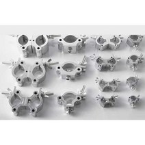 파이프클램프 알루미늄 합금 홀딩 스패너 원형 고정 회전 홀딩 버클 조인트 강관, 12 38-52mm 더블 버클(폭 3cm)