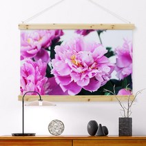 ps364-우드스크롤 90CmX60Cm-부를부르는풍수작약꽃