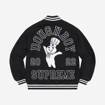 슈프림 미첼 & 네스 도우보이 트윌 바시티 자켓 블랙 - 22FW Supreme Mitchell & Ness Doughboy Twill Varsity Jacket Black - 2