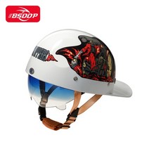 스냅백헬멧 수퍼커브 커스텀 하이바 헬멧 클래식 반 얼굴 오토바이 야구 모자 빈티지 태양, 6, xxl