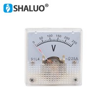 발전기 부품 전압계 91L4 소형 전압계 0 ~ 250V AC 단상 전압 측정기 기계 포인터, 한개옵션0
