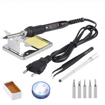 908S 전기 납땜 인두 키트 80W 220V 110V 온도 LCD 조정 가능한 용접 세트 납땜 재 작업 스테이션 납땜 도구, 220V 80W, 6