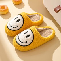 똑똑한소비마켓 방한 뽀글이 스마일 슬리퍼