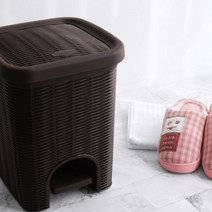 냄새차단 위생적인 기저귀쓰레기통 휴지통페달형, 1개, 대(베이지)