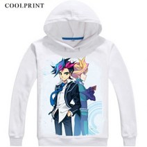 [해외] FUJIKI YUUSAKU MENS 후드 YUGIOH VRAINS 드래곤 방화벽 FAIYA WOURU 스웨트 STREETWEAR ANIME HOODIE 프린트 긴 후드, 아이보리 M