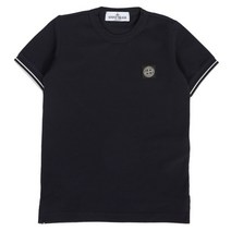 Stone Island [스톤아일랜드키즈] 로고 패치 781620748 V0020 6A8A 키즈 반팔티셔츠