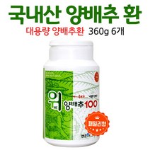 국산 양배추환 대용량 빅 사이즈 위 양배추 100, 6병, 360g