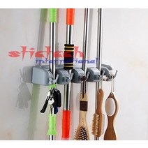 Dhl 또는 ems 50 세트 벽걸이 형 행거 수납 선반 3-5 위치 차고 주방 브러시 빗자루 정리함 홀더, 한개옵션1, 02 4 Racks
