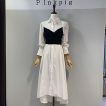 핑크피그 랩 셔츠 원피스(PPA2OPS2262)