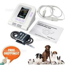 CONTEC CHN & RU USA 수의사 OLED 디지털 혈압 및 심장 박동 모니터 NIBP CONTEC08A-VET 송료 무료, 02 with cuff and probe