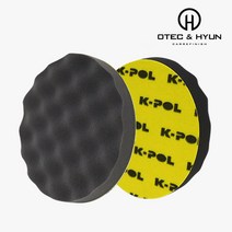 K-POL 케이폴 8인치 광택 폴리싱 스폰지 패드 민자 마무리 벨크로