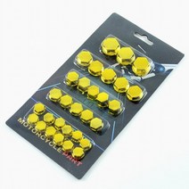 자동차 차량용 볼트 너트 오토바이 나사 장식 커버 도금 캡 모터 스쿠터용 전기 컬러 너트 액세서리 30, 03 GOLDEN