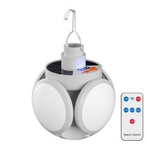몽골텐트 캐노피천막 대형 태양 야외 접는 빛 휴대용 usb 충전식 led 전구 검색 조명 캠핑 토치 비상 램프, 제어