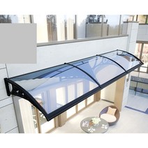 출입문 캐노피 현관 창문 입구 비가림막 빗물받이 넥산 투명 어닝, 150cm-벽300cm 강철 브래킷 전체 세트