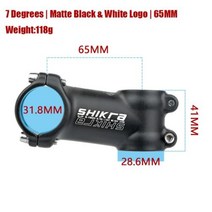 로드스템 카본스템 퀼스템 Shikra 산악 자전거 줄기 도로 짧은 전원 자전거 줄기 31 8 핸들 바 다리 7도 테이블 35455560 65708090100mm mtb, 7d 블랙 65mm