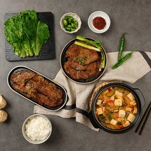 [마성갈비] 수제 밀키트 맛있는 저녁반찬 마성갈비세트 양념 목살 + 된장 찌개 SET 1인용 울산 맛집