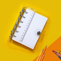 지넥스 만년 A7 투명 6공 다이어리 속지 커버 만년형 다꾸 꾸미기 세트, 컬러 할일노트