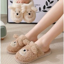 겨울 양털 캐릭터 슬리퍼 실내화 사무실 학생 캐주얼