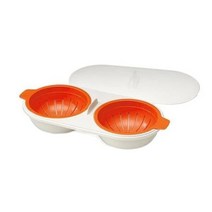 계란 호빵 찜기 삶는 기계 전자 레인지에 대한 증기선 완벽한 삶은 분배기 노른자 몰드 더블 레이어 밥솥 요리 주방 도구 2021 new 1인용 2인용, 협력사, 하얀색