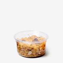 더팩 DC12S 일회용 투명 과일컵 과일용기 원형샐러드용기(플랫뚜껑) 100개 500개, 1박스