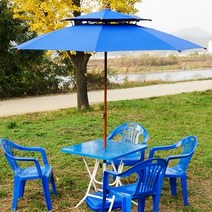 기타 2층 우드톤 파라솔(230cm) (받침대 불포함)