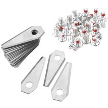 잔디 깍이 용품 husqvarna automower정원 로봇 깎는 기계 도구에 대 한 30pcs 트리머 블레이드 깎는 교체 트리머 커터 조각, 1-30pcs 은색