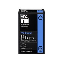 일동 마이니 알티지오메가3 오메가3RTG 고함량 DHA EPA 1000mg 비타민E 알래스카 정제어유 아커사원료 혈행 기억력 건조한눈 영양제 효능 추천, 3개, 60캡슐