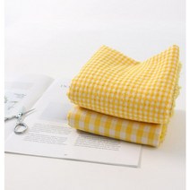 혜인천 20수 면 선염체크원단 옐로우 2종, 1mm