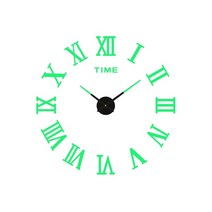 벽시계스티커 인테리어 시계3d roman wall clock luminous simple mute diy 스테레오 디지털 벽시계 거실 침실 디지털 벽 스티커 시계 벽 장식, 빛나는 c, 16인치