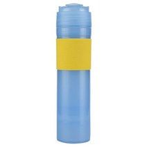 해독주스믹서 휴대용 무선 소형 믹서 용 프렌치 프레스 350ml 커피 메이커 블랙 이중, 파란색 플라스틱 컵