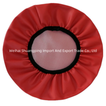 의자 커버 회전 스툴 원형 탄성 시트 보조 라운드 인조가죽 카바, 빨간_36×10cm